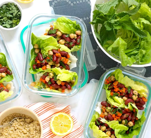 Meal-prep vegan lettuce wraps