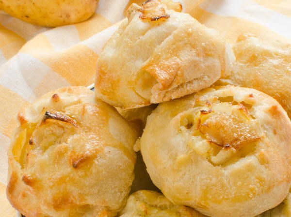 Meat and potato knishes