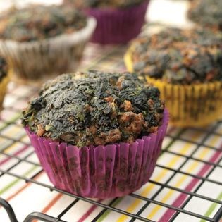 Meat and spinach muffins