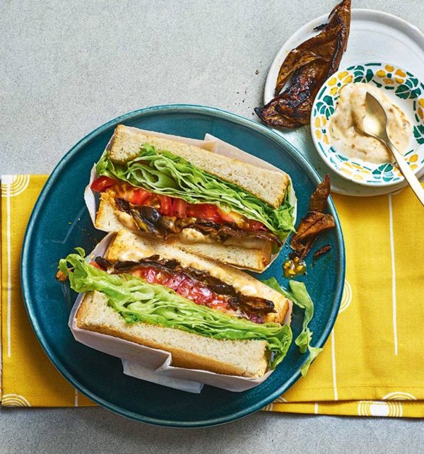 Meat-free BLT (Banana, lettuce and tomato)