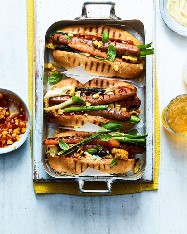 Meat-free hot dogs