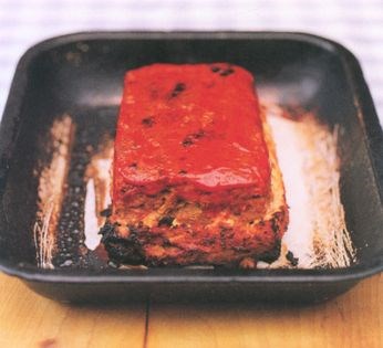 Meat loaf with blue cheese filling