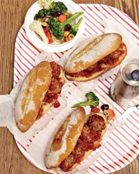 Meatball-and-provolone subs