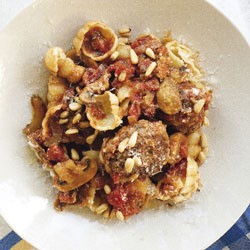 Meatball, mushroom and tomato stew