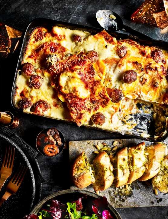 Meatball, sage & squash lasagne