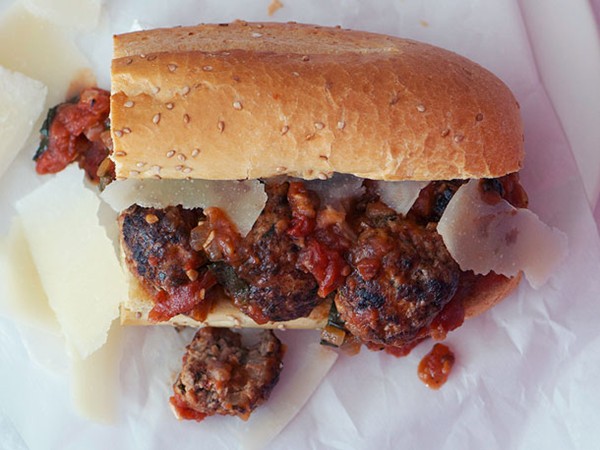 Meatball sub sandwich