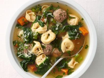 Meatball-tortellini soup