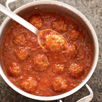 Meatballs and marinara