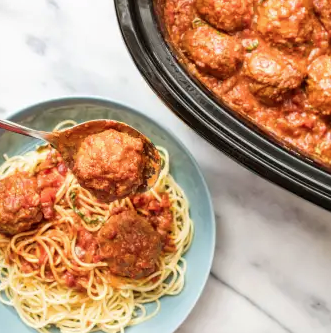 Meatballs and marinara