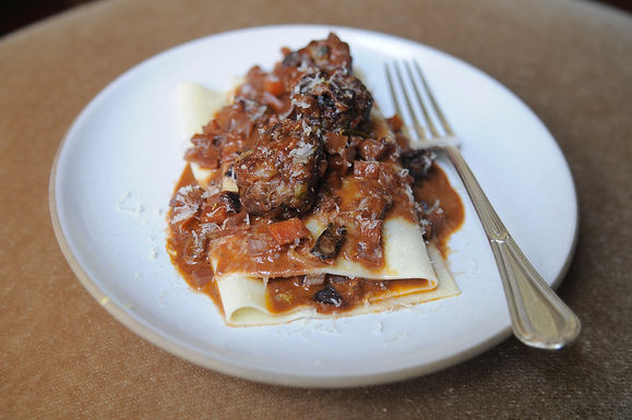 Meatballs Emilia-Romagna with pasta sheets