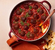 Meatballs in a tomato, cardamom & lime sauce