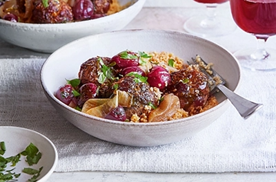 Meatballs with cherries