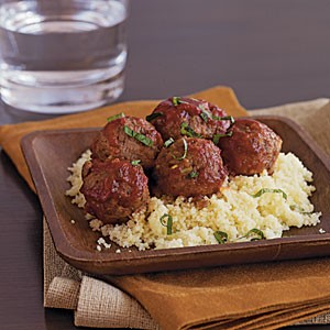 Meatballs with chutney sauce