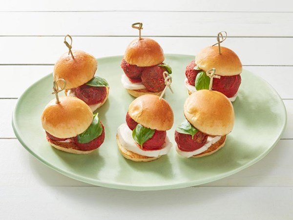 Meatless meatball sliders 