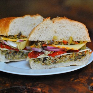 Meatless muffalettas