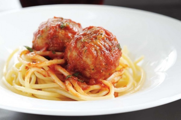 Meatless polpette in tomato sauce