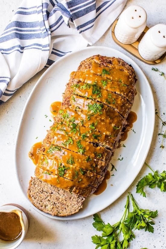 Meatloaf and brown gravy