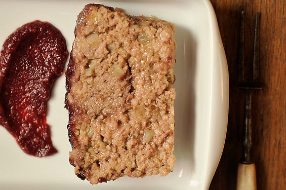 Meatloaf with blackberry barbecue sauce
