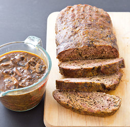 Meatloaf with mushroom gravy