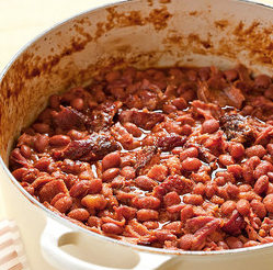 Meaty baked beans