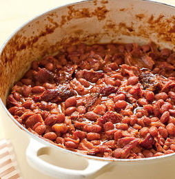 Meaty baked beans