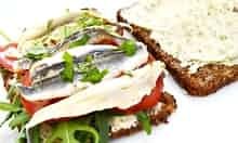 Mediterranean anchovy sandwich