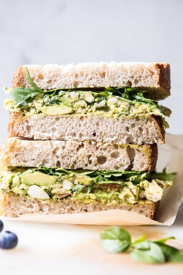 Mediterranean avocado chicken salad