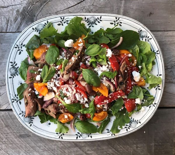 Mediterranean beef salad 