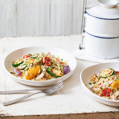 Mediterranean chicken orzo