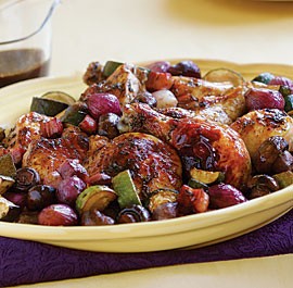 Mediterranean chicken with mushroom and zucchini