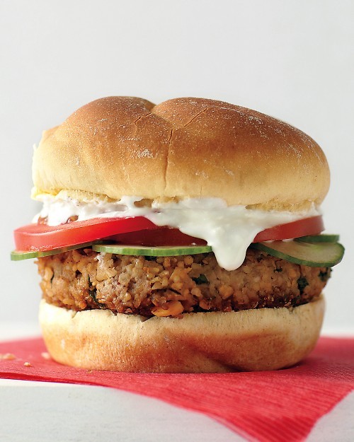 Mediterranean chickpea burgers