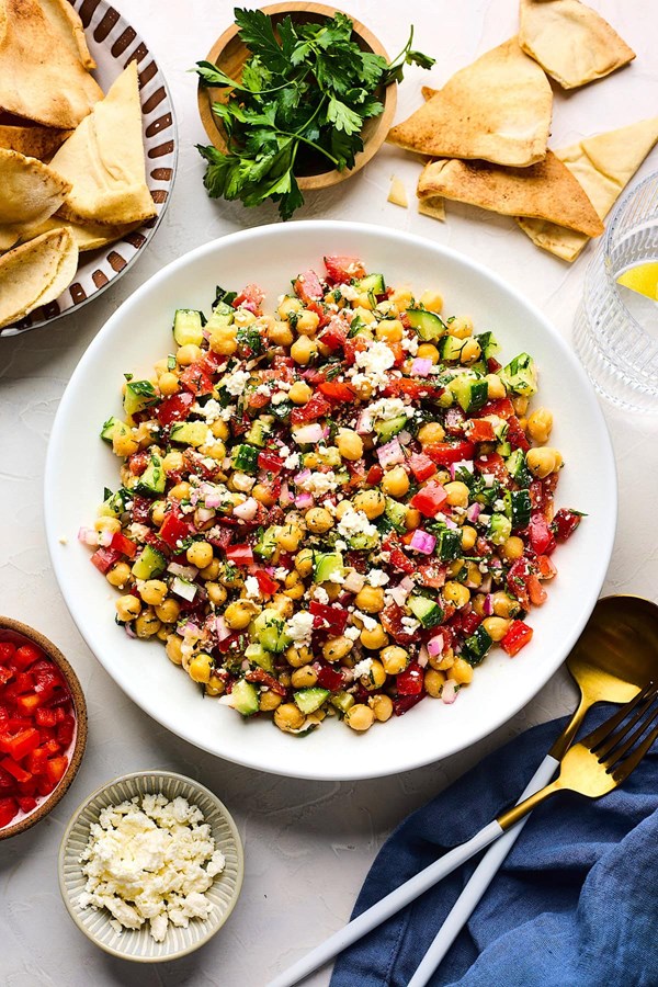 Mediterranean chickpea salad