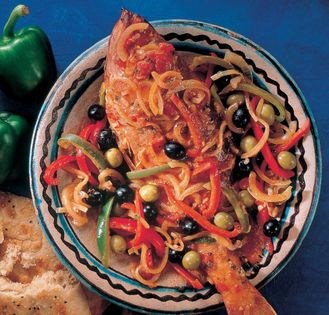Mediterranean cold fish with tomatoes