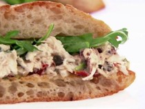 Mediterranean halibut sandwiches