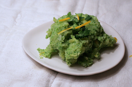 Mediterranean mashed broccoli and potatoes