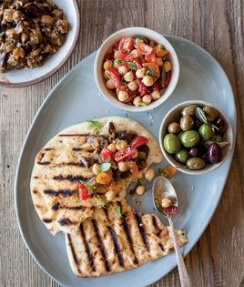 Mediterranean mezze plate