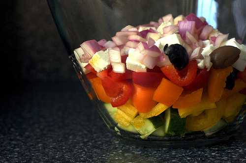 Mediterranean pepper salad