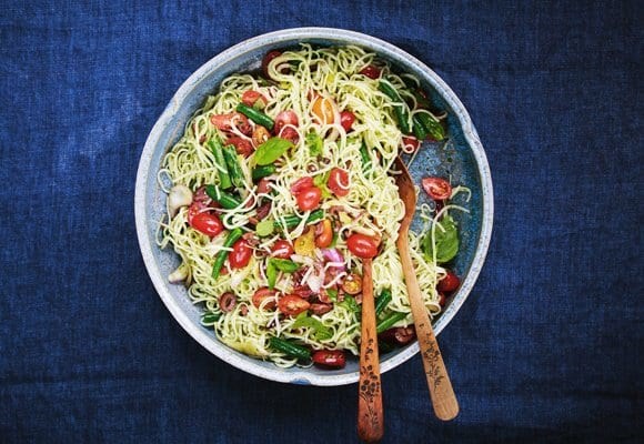 Mediterranean rice noodles