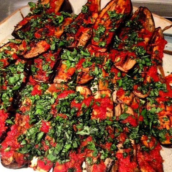 Mediterranean roasted eggplant