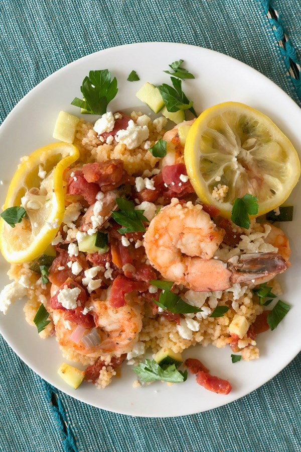 Mediterranean shrimp foil packets