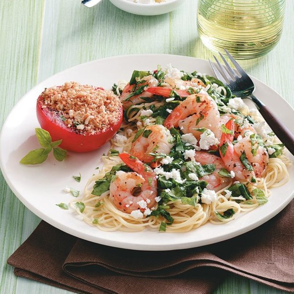 Mediterranean shrimp skillet