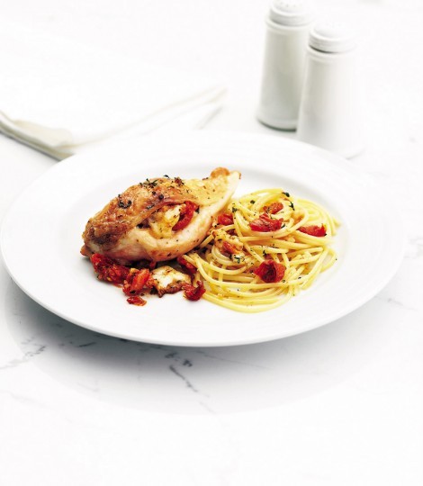 Mediterranean stuffed chicken