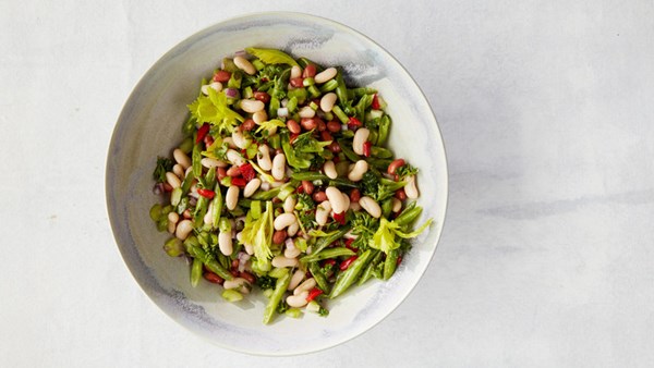 Mediterranean three-bean salad