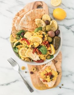 Mediterranean tofu scramble