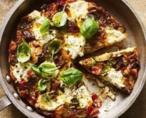 Mediterranean vegetable & ricotta frittata with garlic sautéed potatoes 