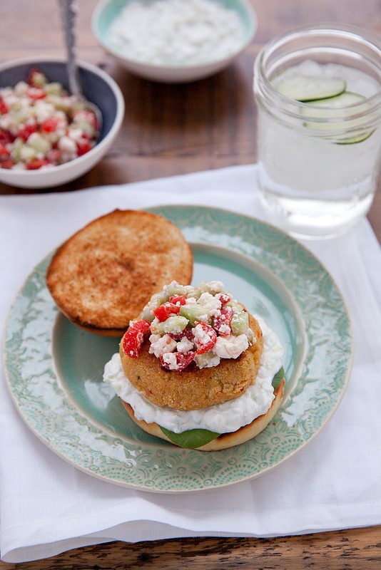 Mediterranean veggie burgers 
