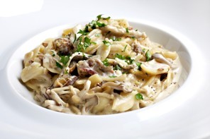 Medley of Japanese mushrooms with orecchiette