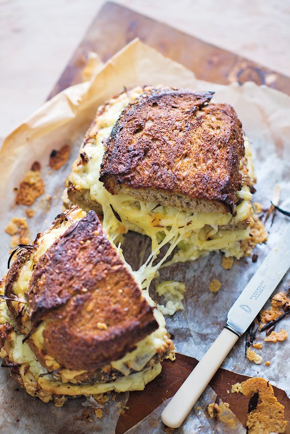 Mega triple decker triple cheese toastie