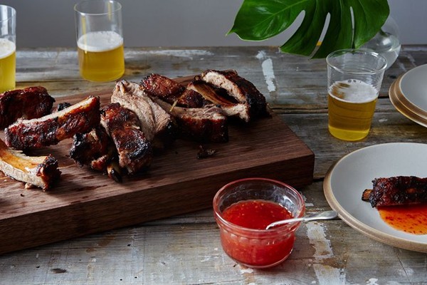 Mekhong-style baby back ribs with Thai sweet chili sauce