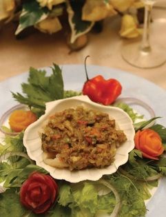 Mélange crab and dumplings